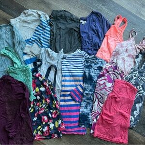 Bundle of 14 American Eagle Shirts and 1 Abercrombie and Fitch Tank